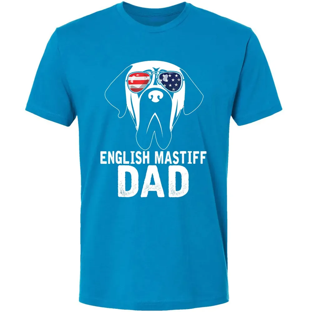 Mens English Mastiff Dad  Father's Day gifts 4th of July Premium Unisex T-shirt - 15