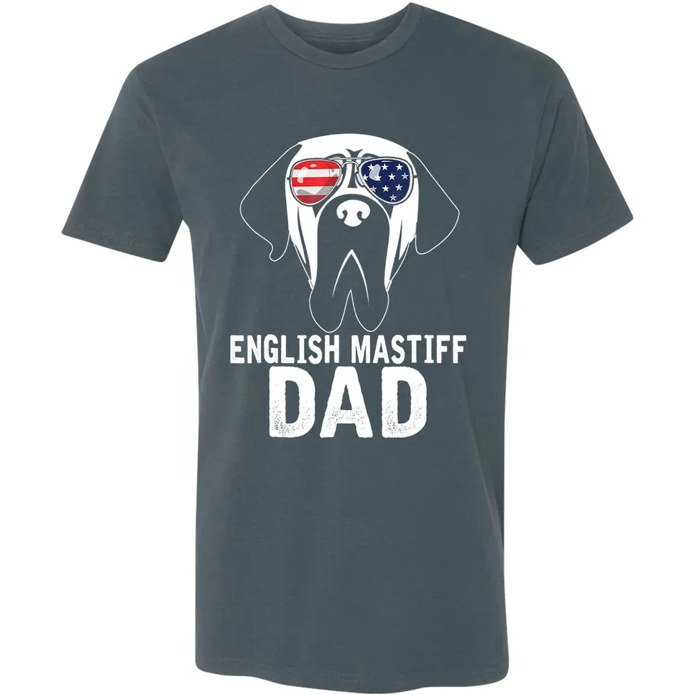 Mens English Mastiff Dad  Father's Day gifts 4th of July Premium Unisex T-shirt - 14