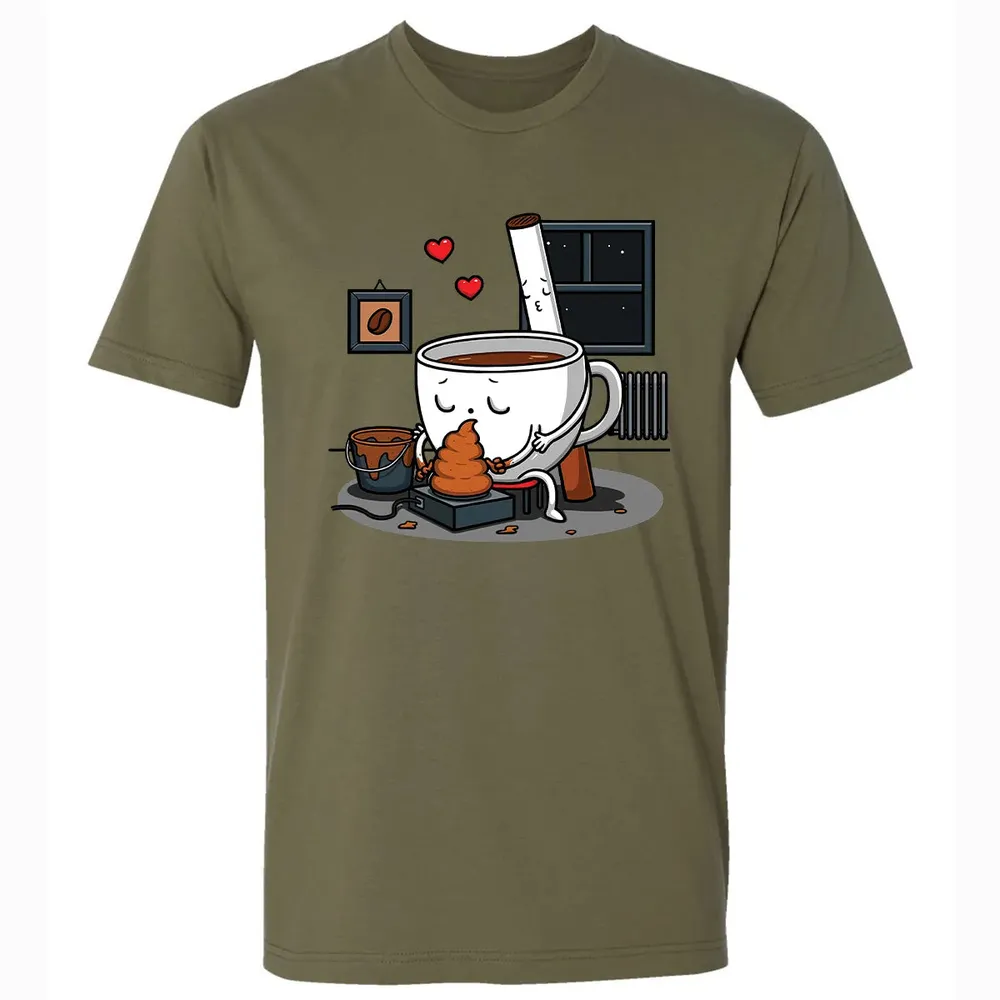 Coffee and Cigarette Premium Unisex T-shirt - 5