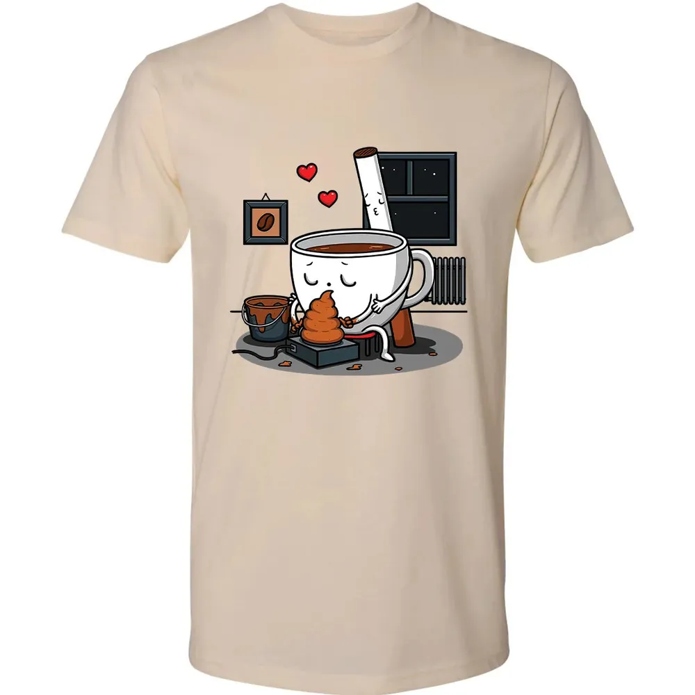 Coffee and Cigarette Premium Unisex T-shirt - 2