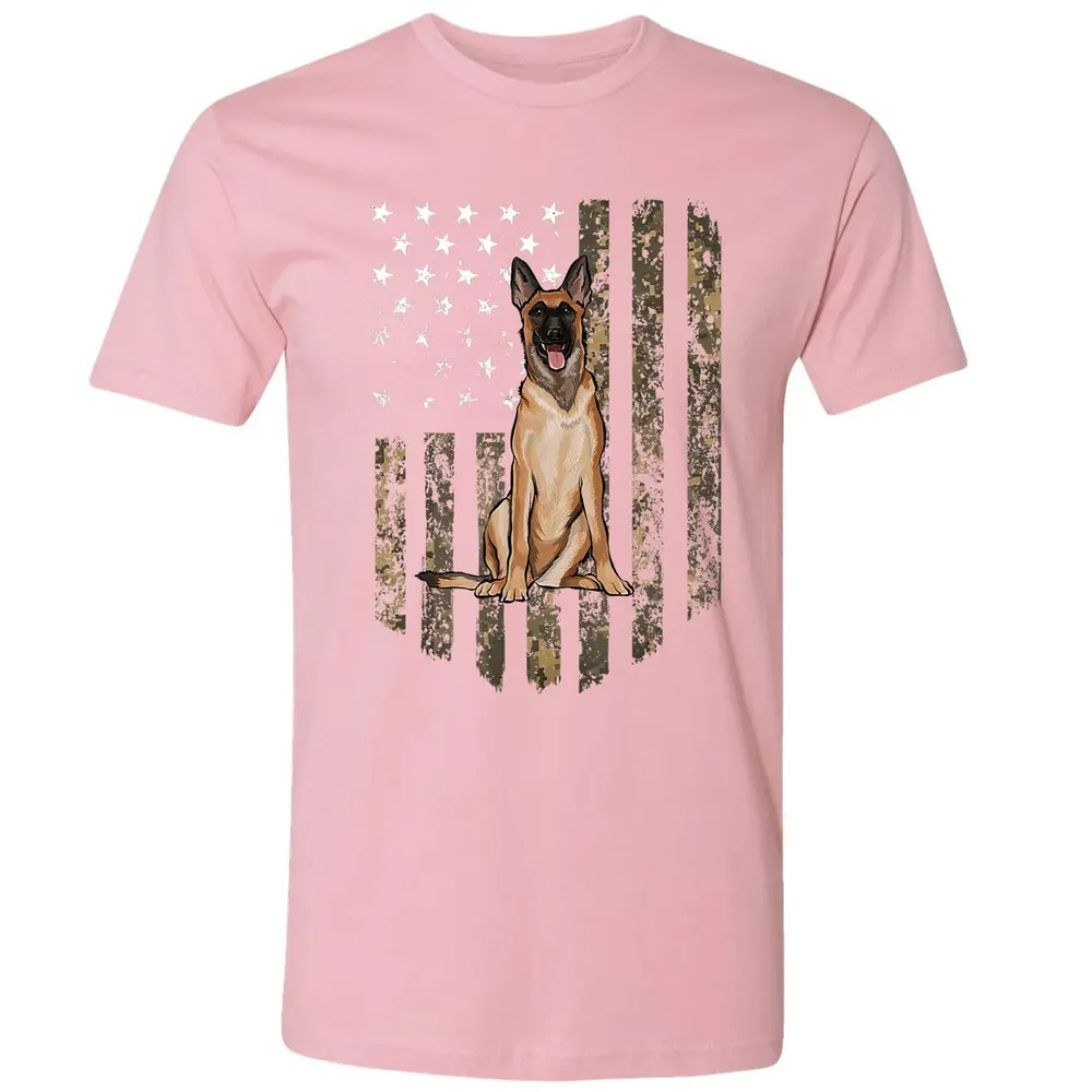 Camo American Flag Belgian Malinoi 4th Of July USA Premium Unisex T-shirt - 3