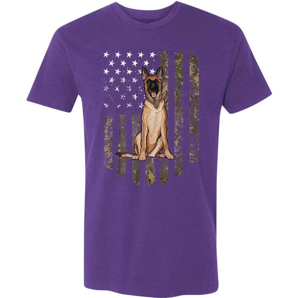 Camo American Flag Belgian Malinoi 4th Of July USA Premium Unisex T-shirt - 7