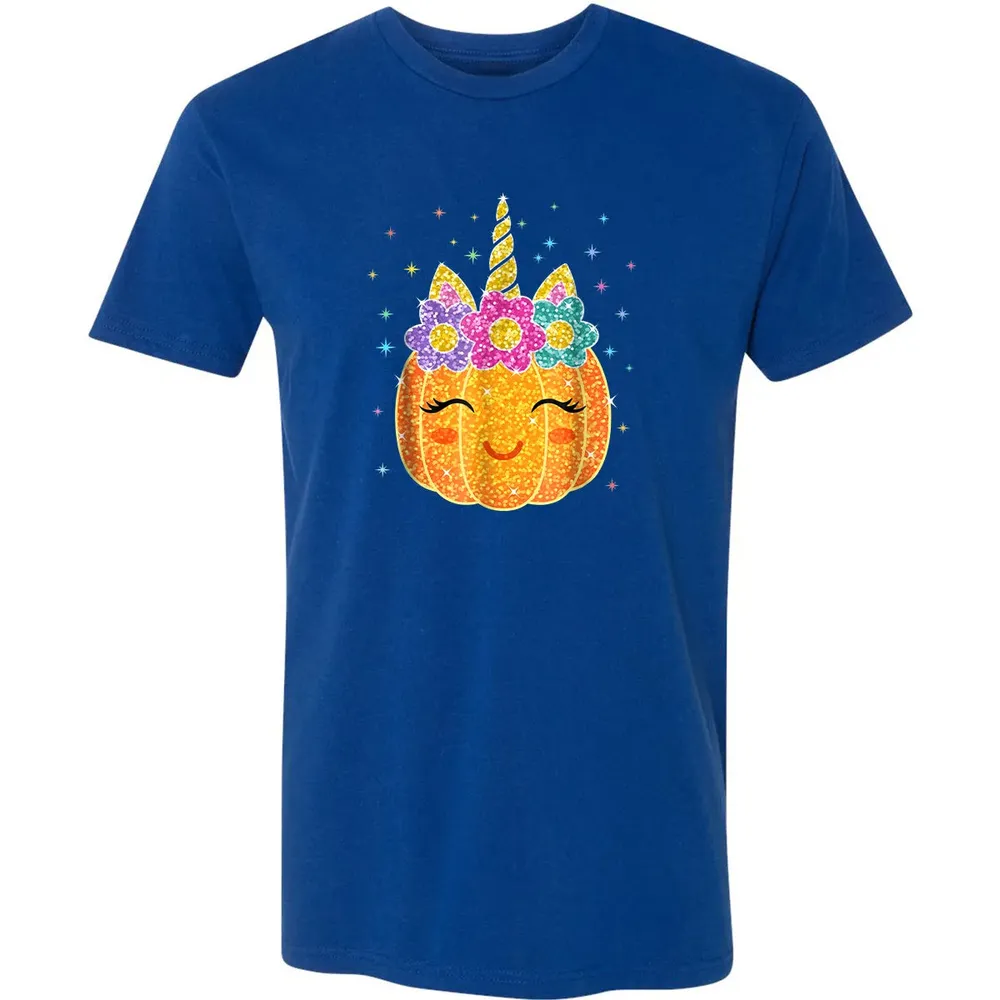 Cute Unicorn Pumpkin Halloween Thanksgiving Premium Unisex T-shirt - 10