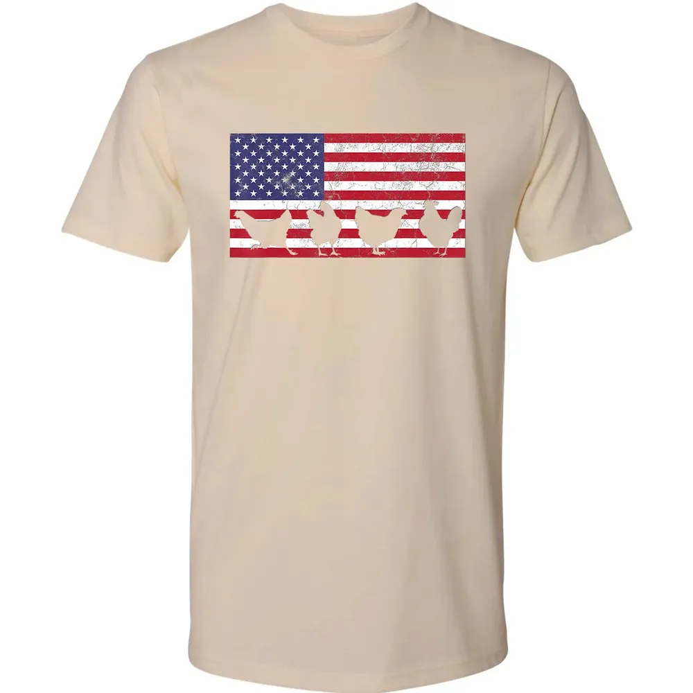 American Flag  Chicken USA 4th of July  Gift Premium Unisex T-shirt - 13