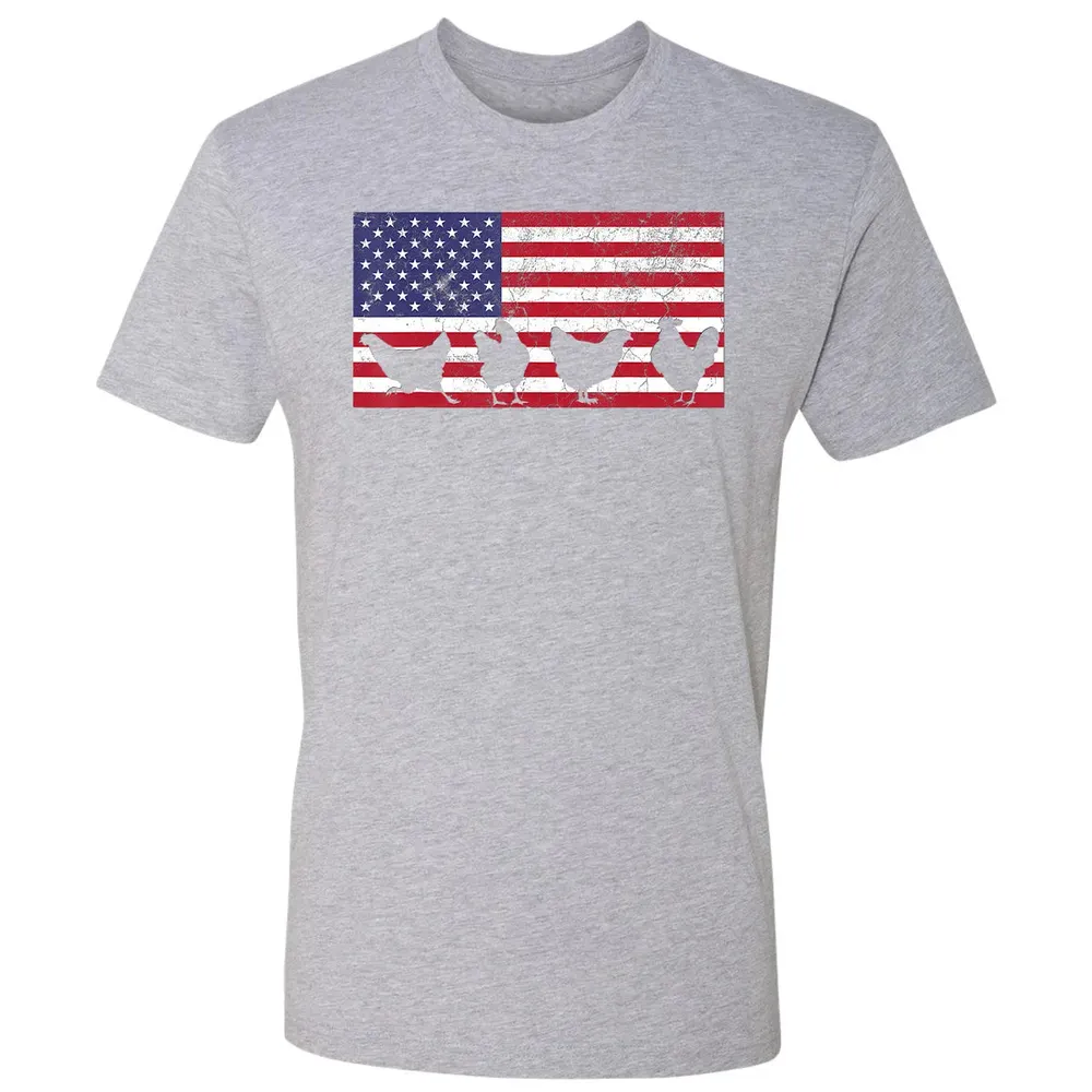 American Flag  Chicken USA 4th of July  Gift Premium Unisex T-shirt - 9