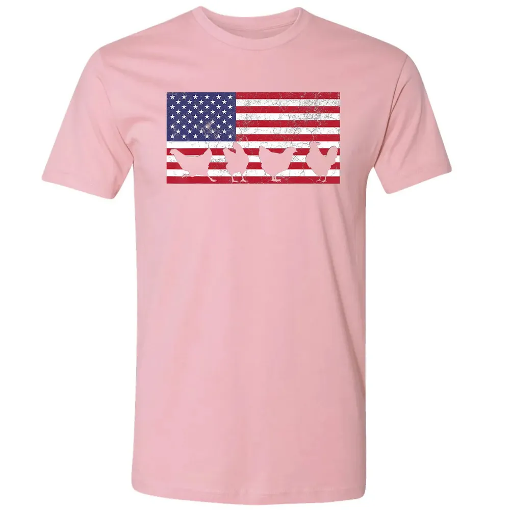 American Flag  Chicken USA 4th of July  Gift Premium Unisex T-shirt - 3