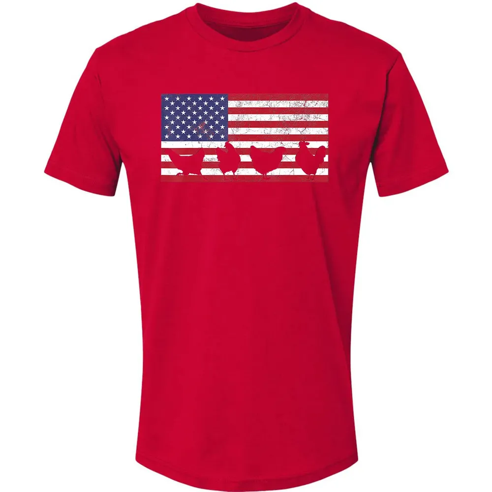 American Flag  Chicken USA 4th of July  Gift Premium Unisex T-shirt - 6