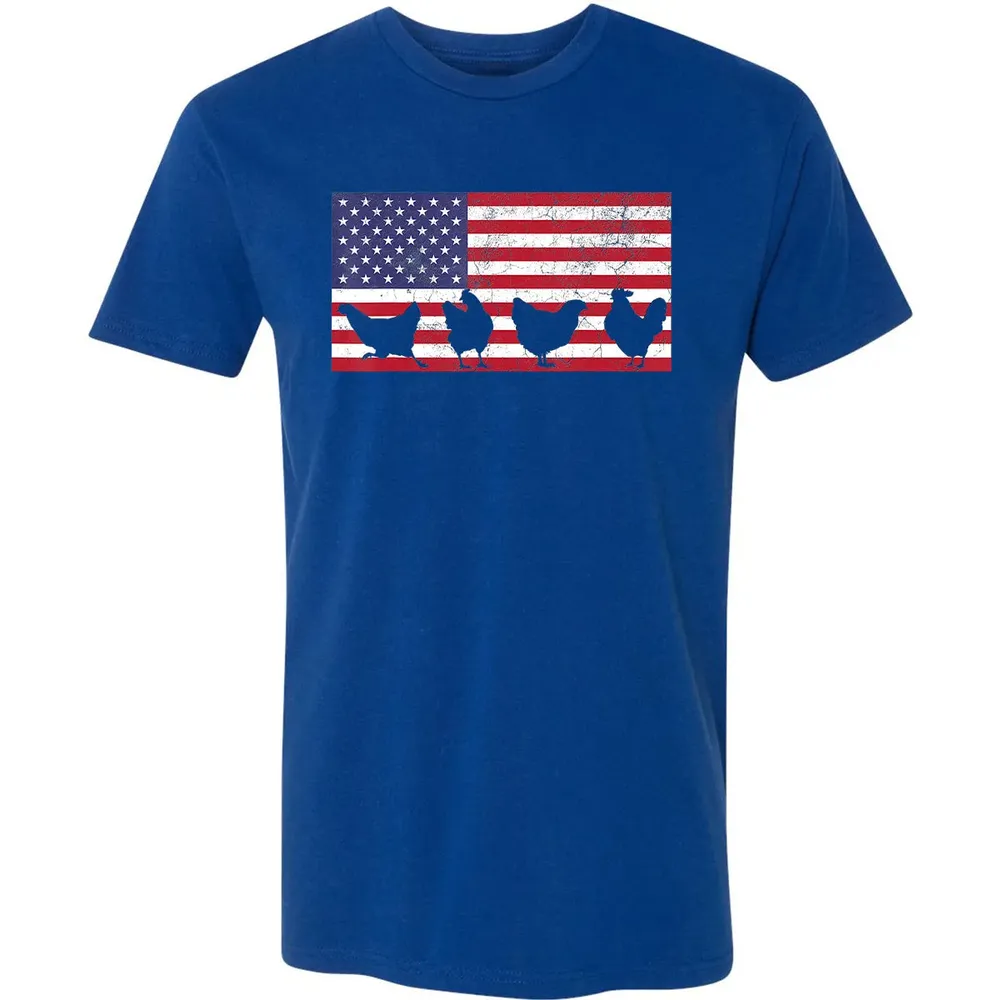 American Flag  Chicken USA 4th of July  Gift Premium Unisex T-shirt - 10