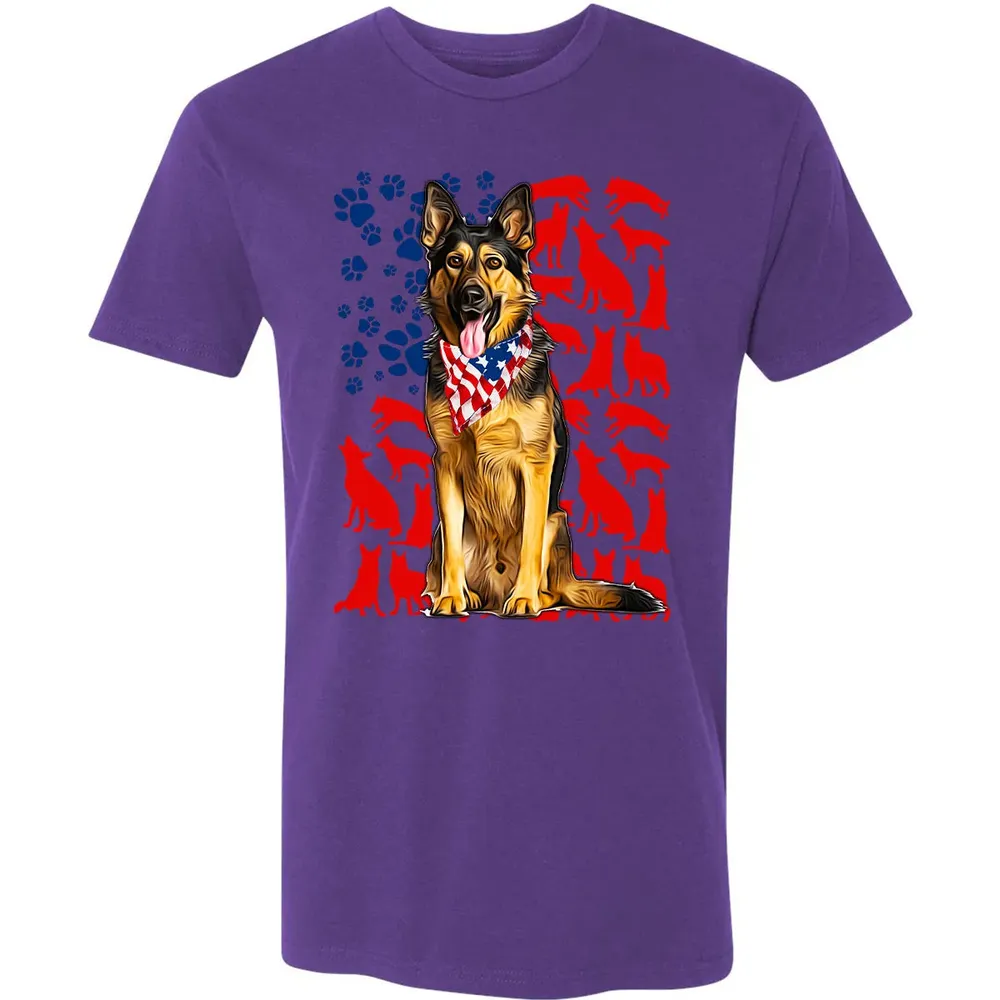 German Shepherd 4th of July Premium Unisex T-shirt - 7