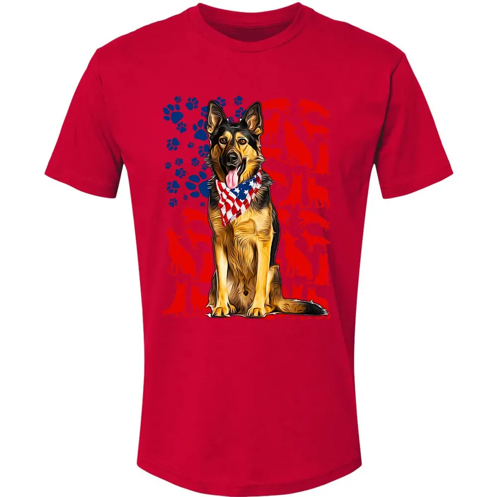 German Shepherd 4th of July Premium Unisex T-shirt - 6