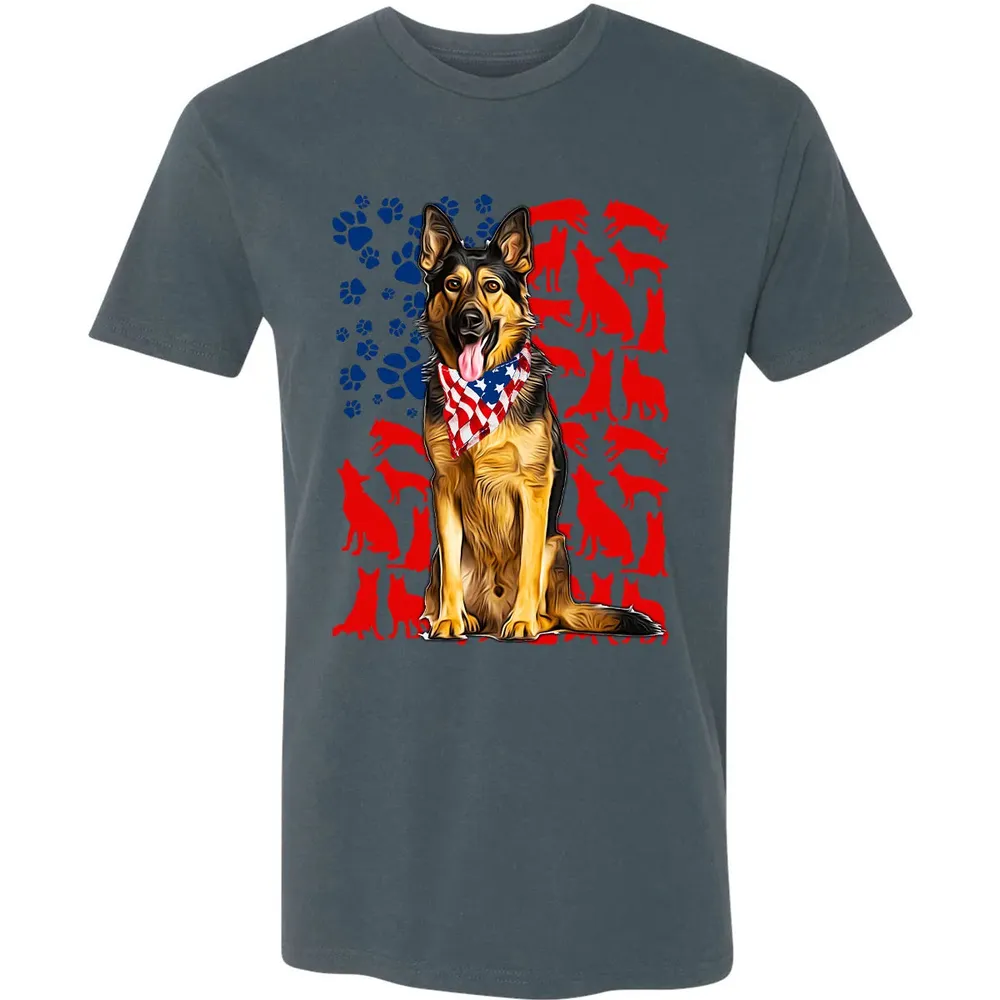 German Shepherd 4th of July Premium Unisex T-shirt - 14