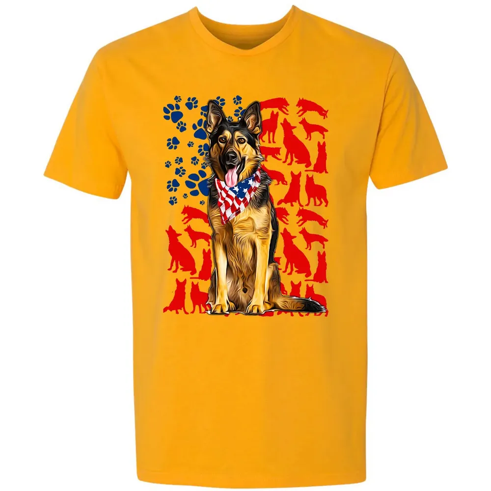 German Shepherd 4th of July Premium Unisex T-shirt - 11