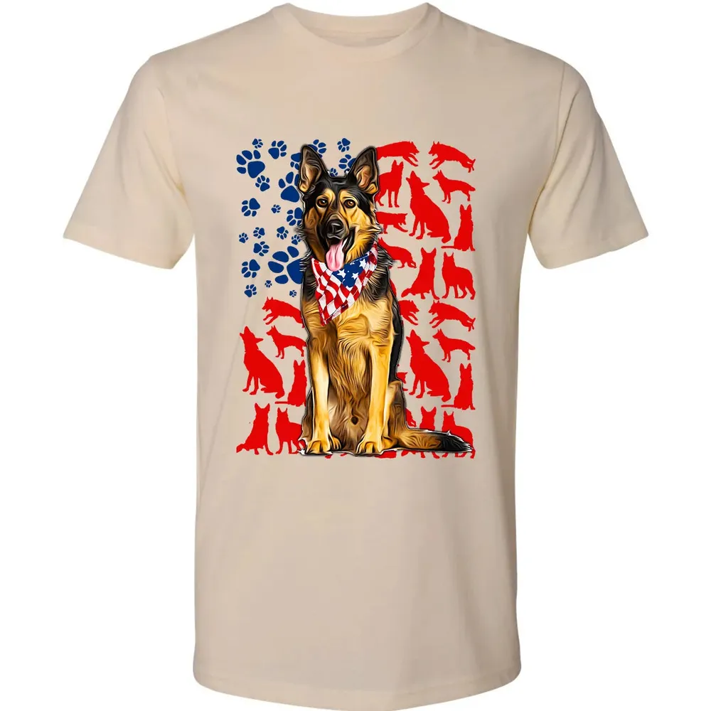 German Shepherd 4th of July Premium Unisex T-shirt - 2