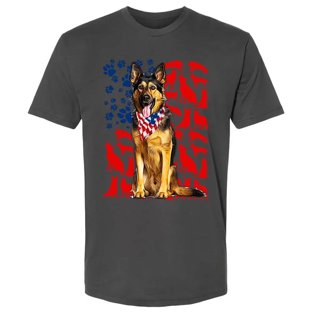 German Shepherd 4th of July Premium Unisex T-shirt - 8