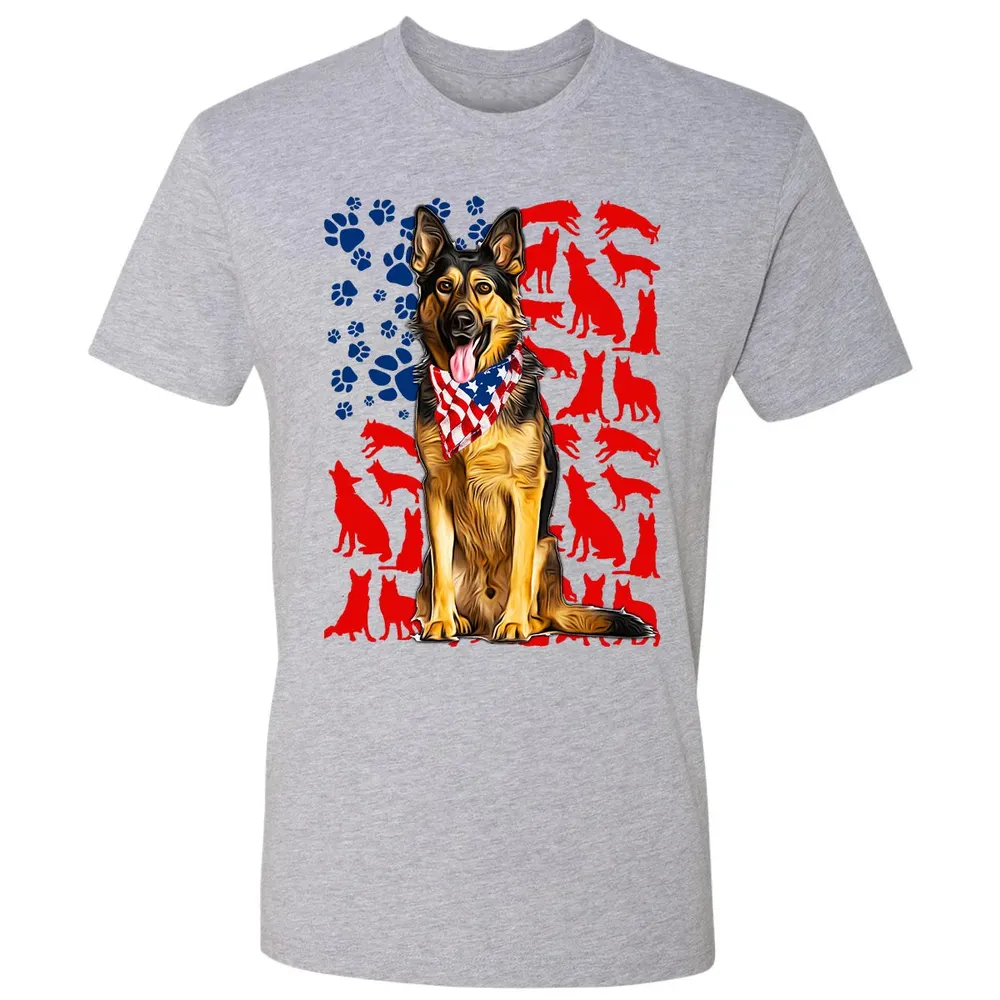 German Shepherd 4th of July Premium Unisex T-shirt - 9