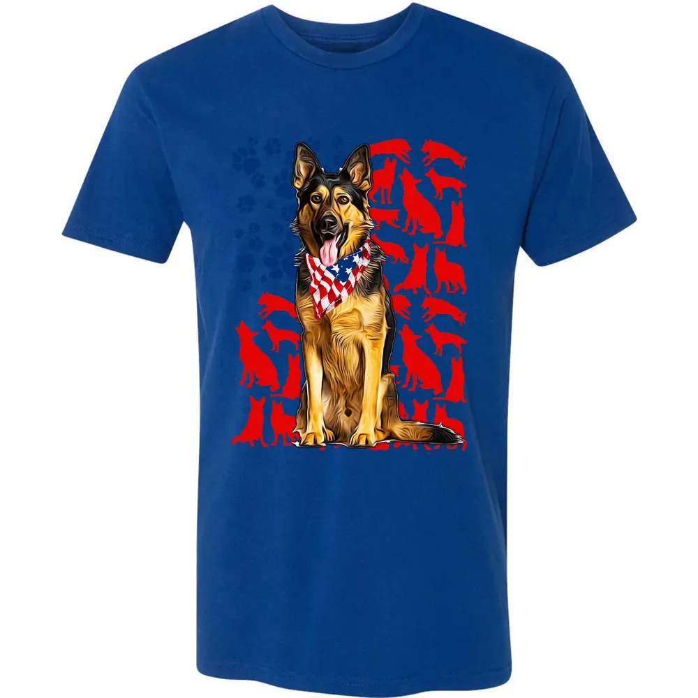 German Shepherd 4th of July Premium Unisex T-shirt - 10