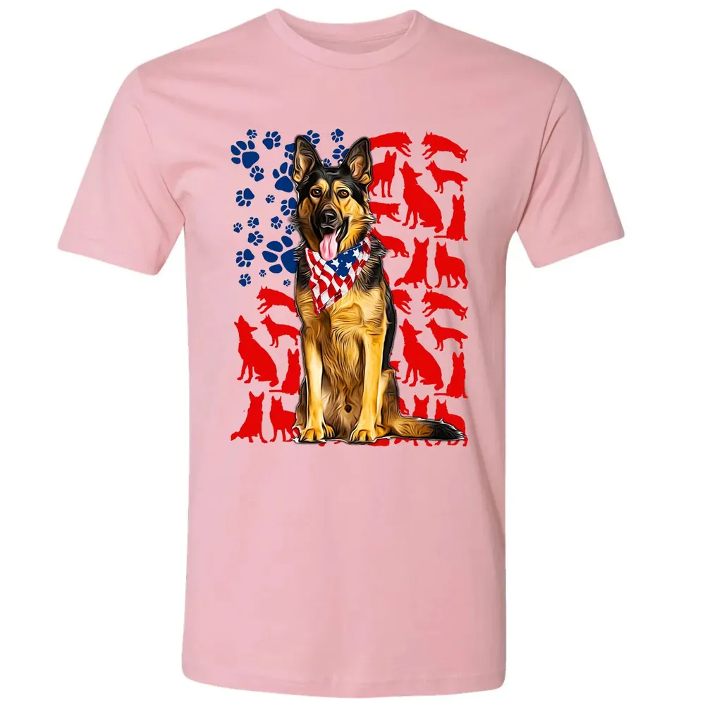German Shepherd 4th of July Premium Unisex T-shirt - 3