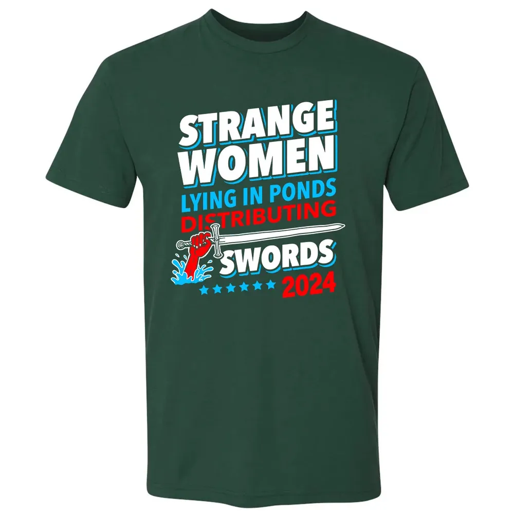 Strange women lying in ponds distributing swords 2024 Premium Unisex T-shirt - 12
