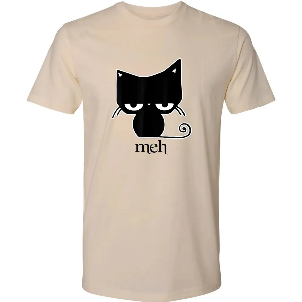 Cat funny  Meh Black Cat Premium Unisex T-shirt - 2