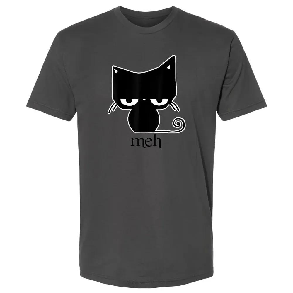 Cat funny  Meh Black Cat Premium Unisex T-shirt - 8