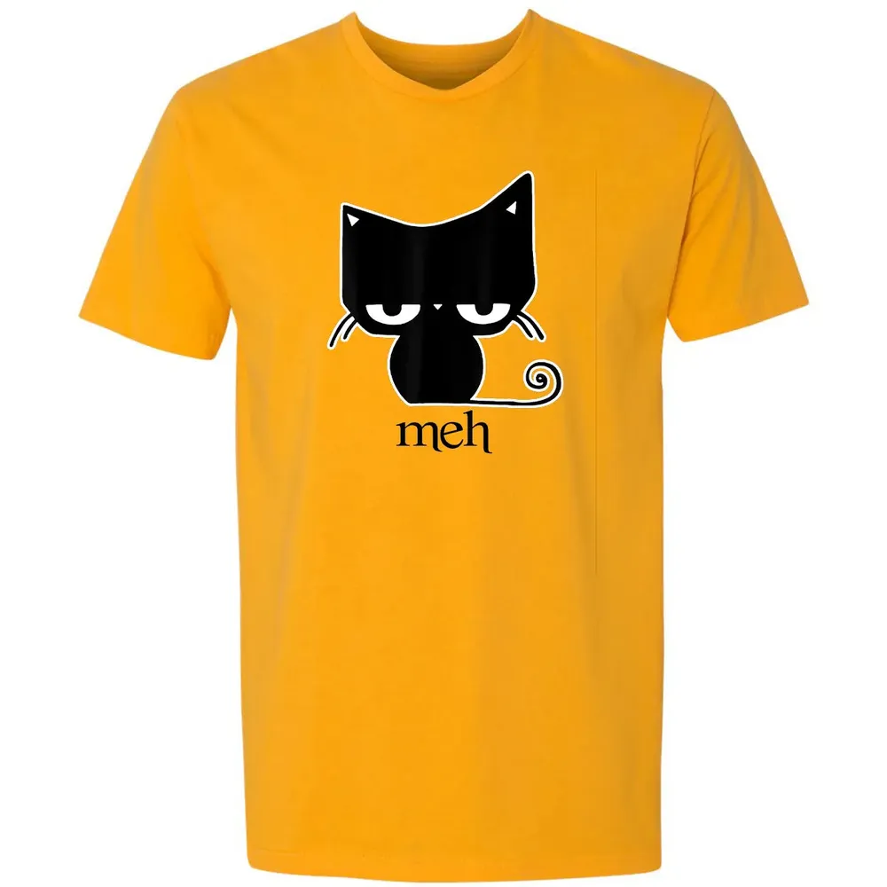 Cat funny  Meh Black Cat Premium Unisex T-shirt - 11