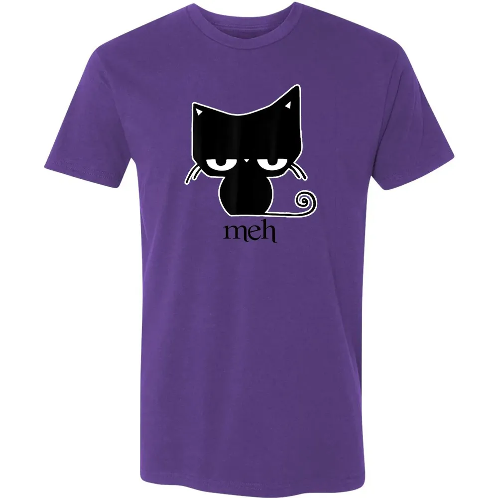 Cat funny  Meh Black Cat Premium Unisex T-shirt - 7