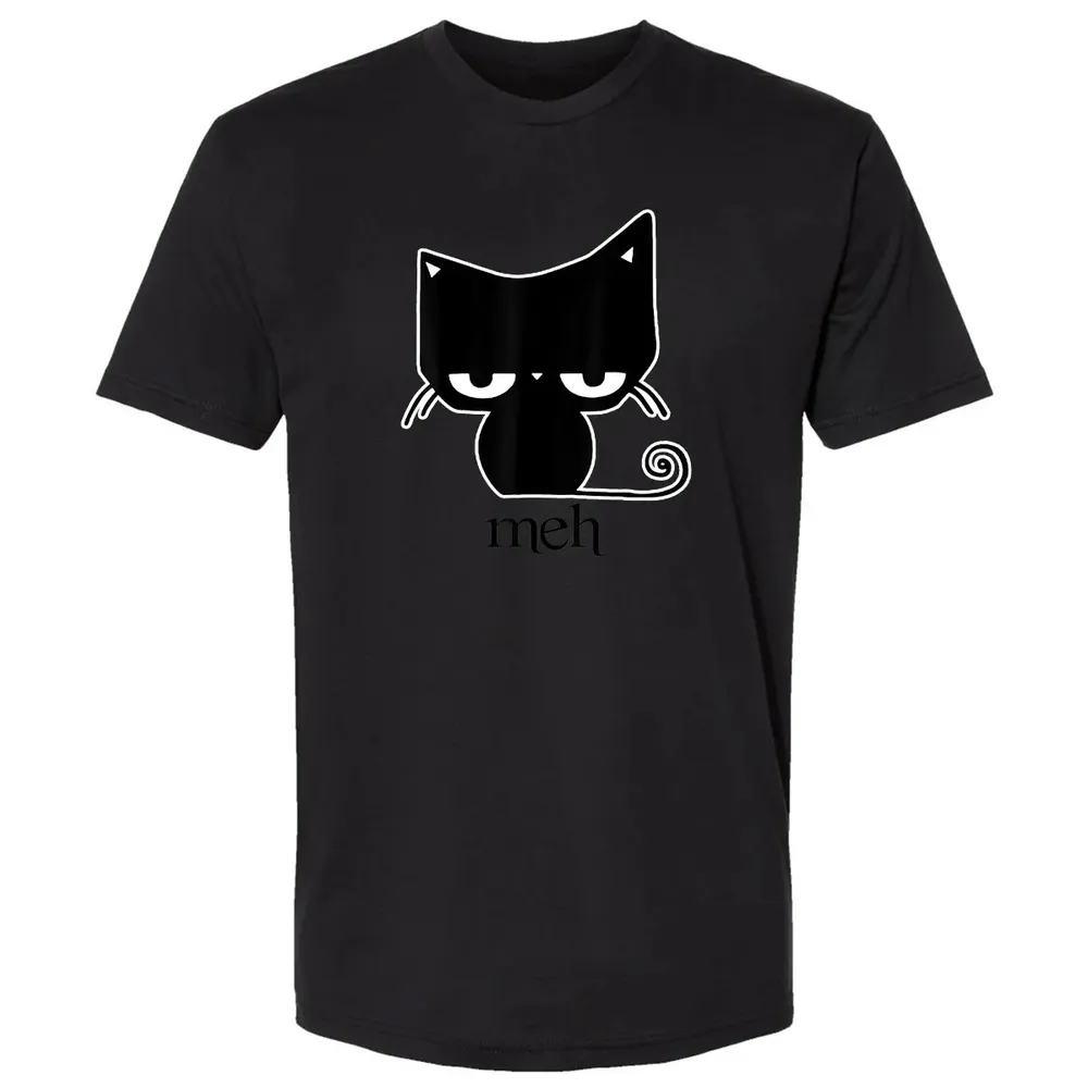 Cat funny  Meh Black Cat Premium Unisex T-shirt - 15