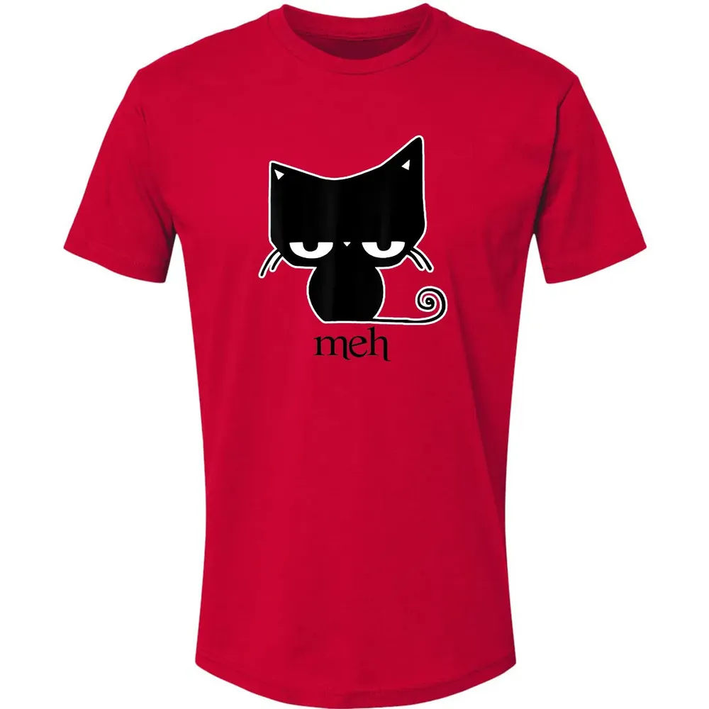 Cat funny  Meh Black Cat Premium Unisex T-shirt - 6