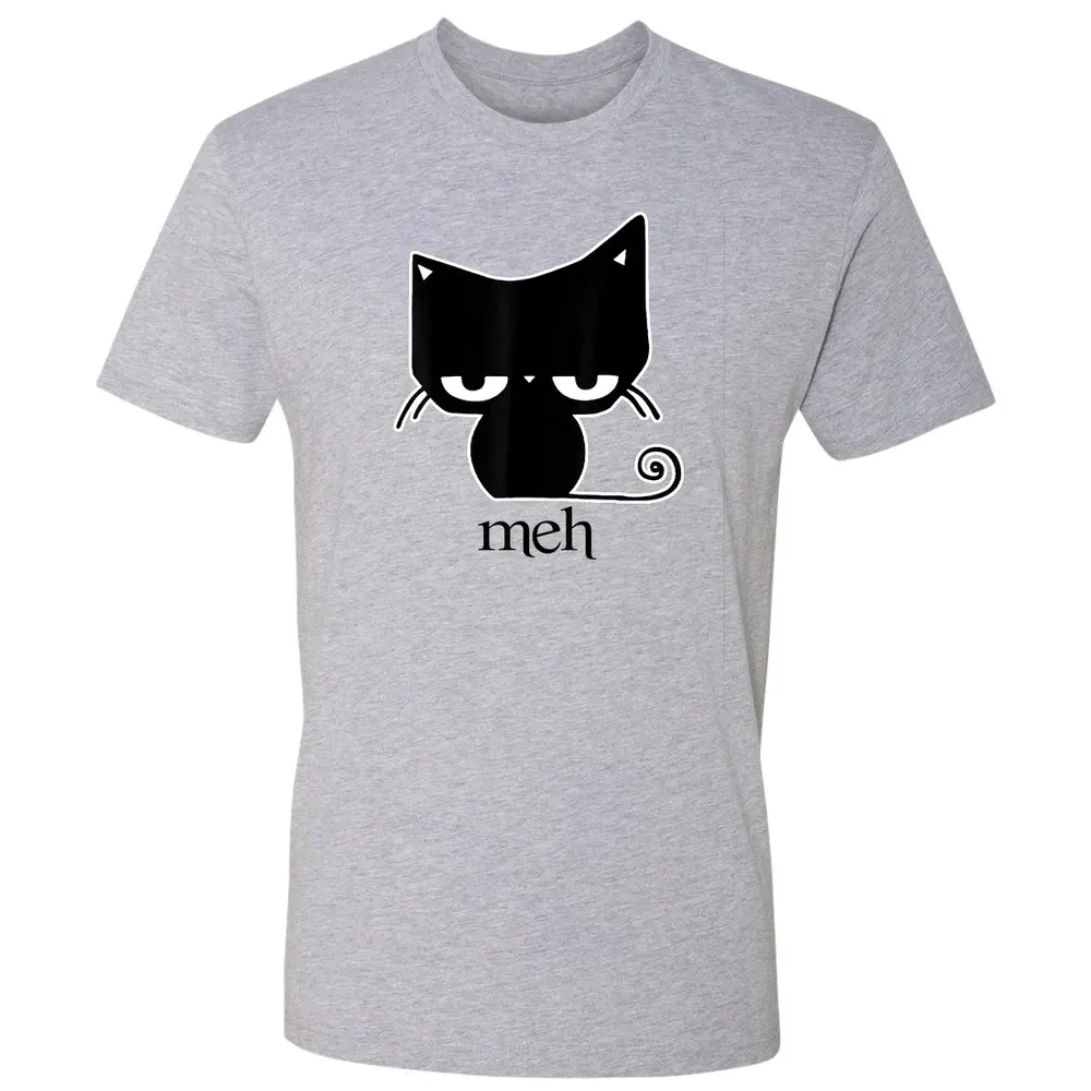 Cat funny  Meh Black Cat Premium Unisex T-shirt - 9