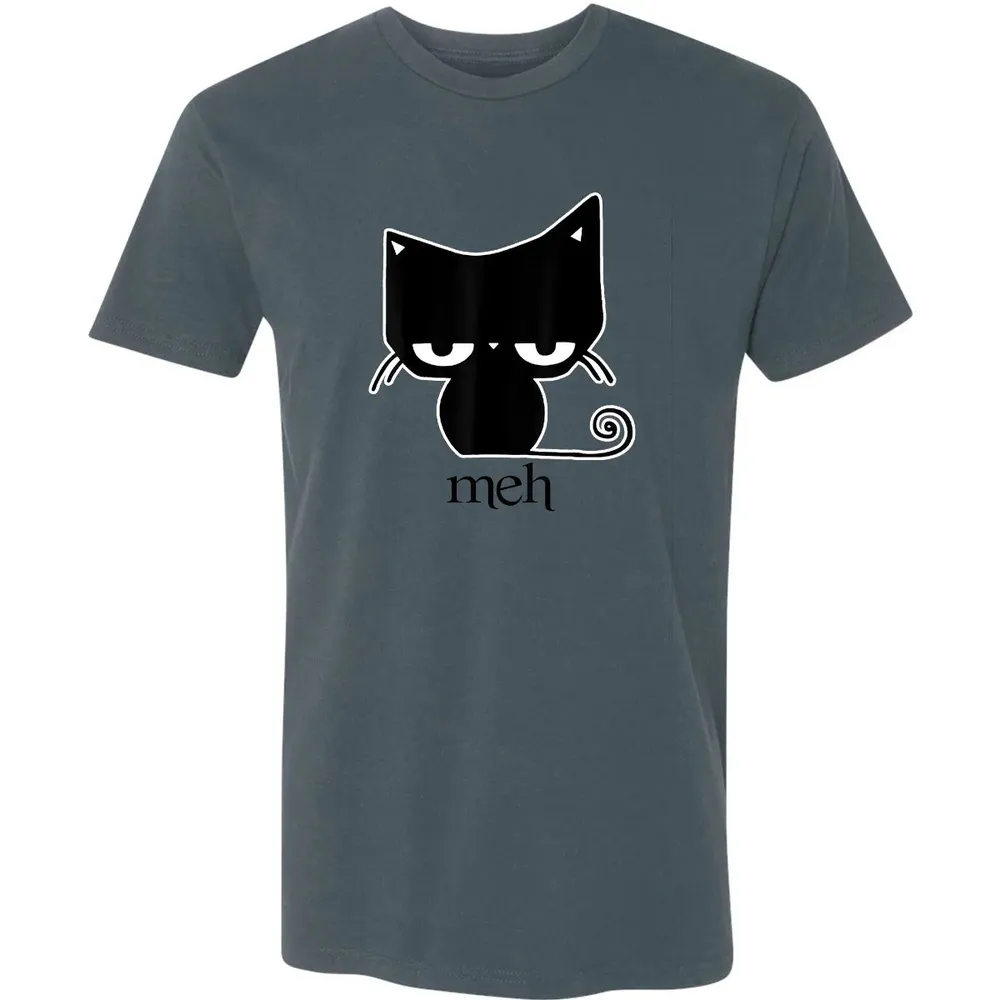 Cat funny  Meh Black Cat Premium Unisex T-shirt - 14