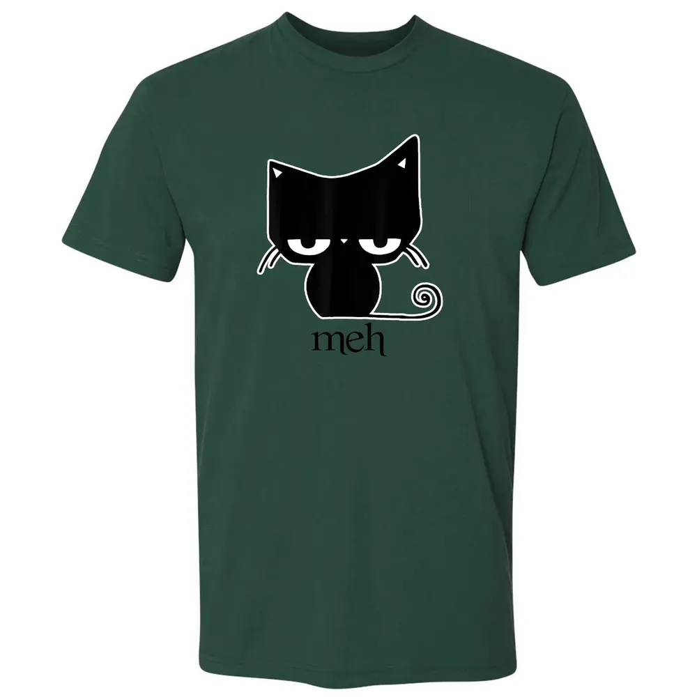 Cat funny  Meh Black Cat Premium Unisex T-shirt - 12