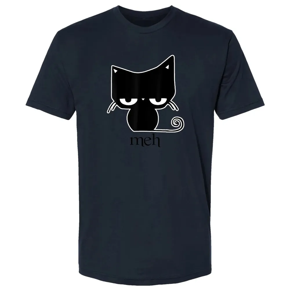 Cat funny  Meh Black Cat Premium Unisex T-shirt - 13