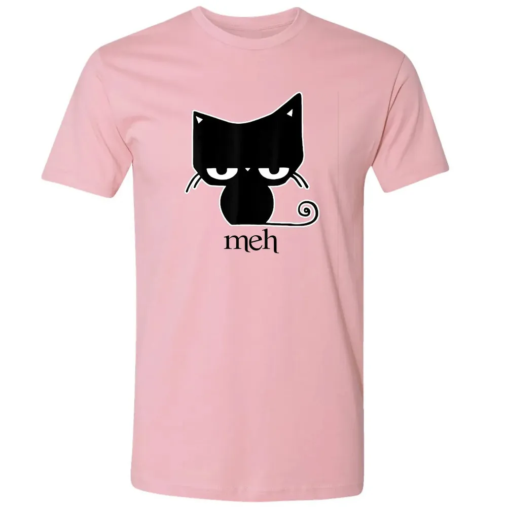 Cat funny  Meh Black Cat Premium Unisex T-shirt - 3