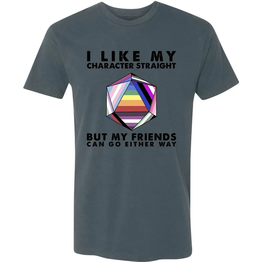 My Character Straight But Friends Can Go Either Way Premium Unisex T-shirt - 14
