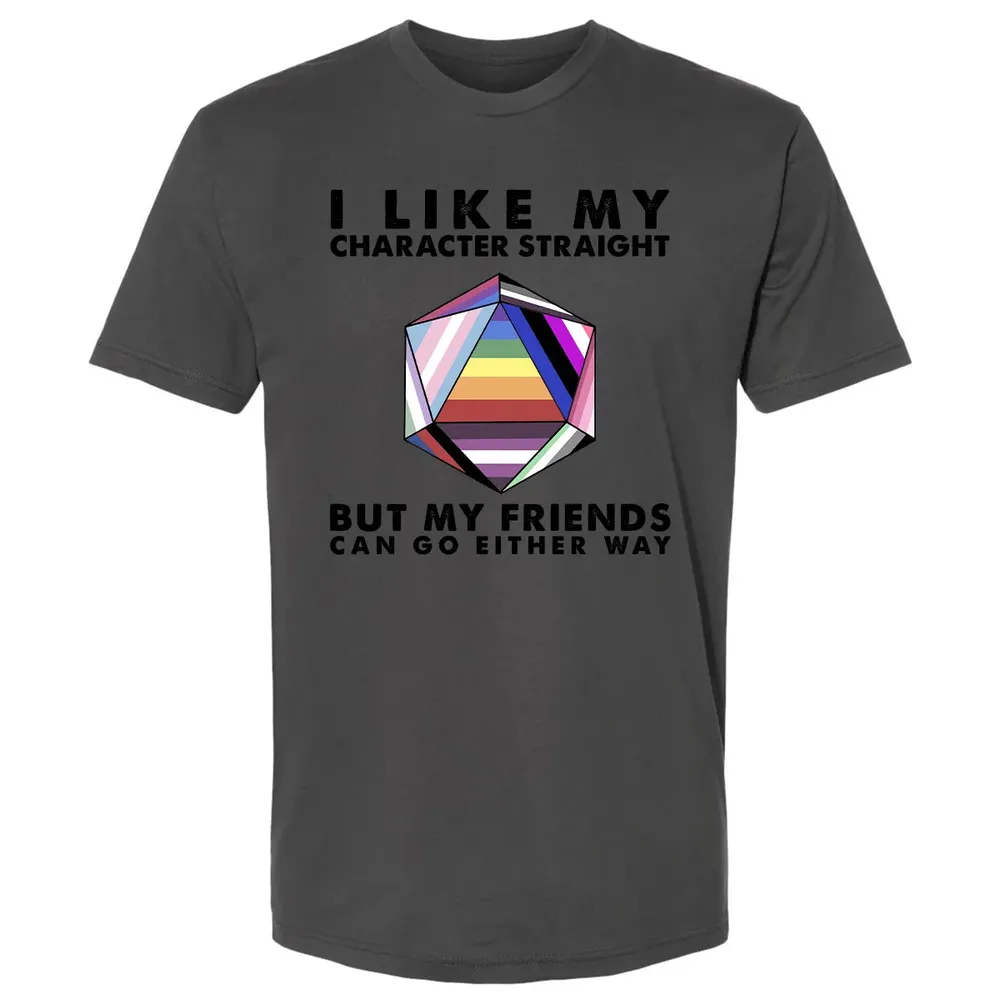 My Character Straight But Friends Can Go Either Way Premium Unisex T-shirt - 8