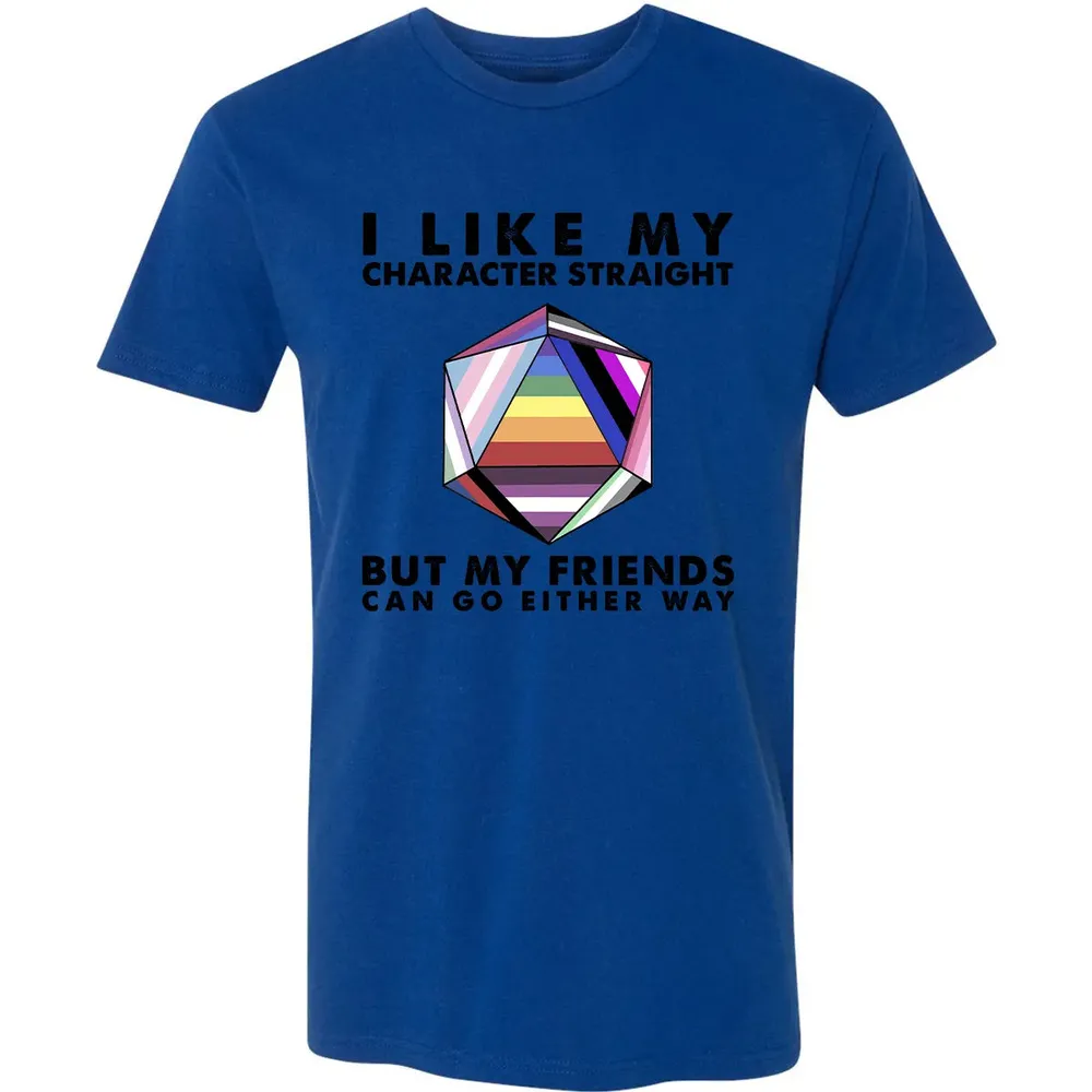 My Character Straight But Friends Can Go Either Way Premium Unisex T-shirt - 10