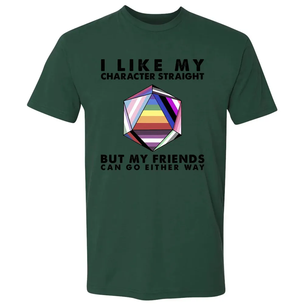 My Character Straight But Friends Can Go Either Way Premium Unisex T-shirt - 12