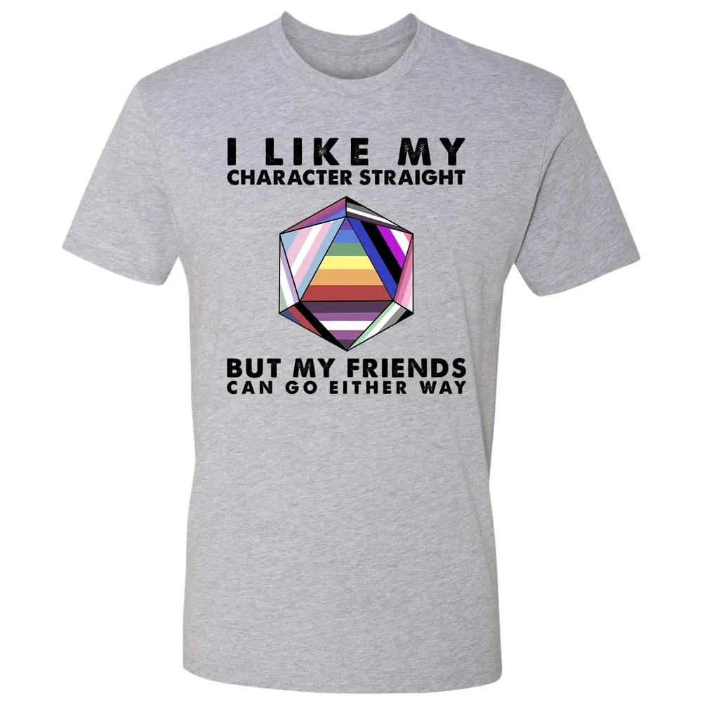 My Character Straight But Friends Can Go Either Way Premium Unisex T-shirt - 9