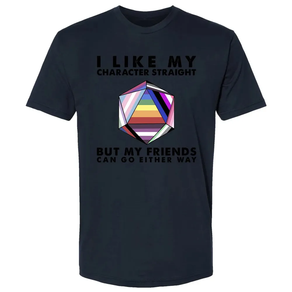 My Character Straight But Friends Can Go Either Way Premium Unisex T-shirt - 13