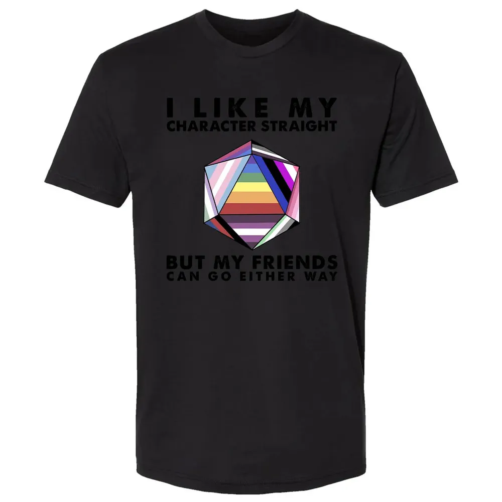 My Character Straight But Friends Can Go Either Way Premium Unisex T-shirt - 15