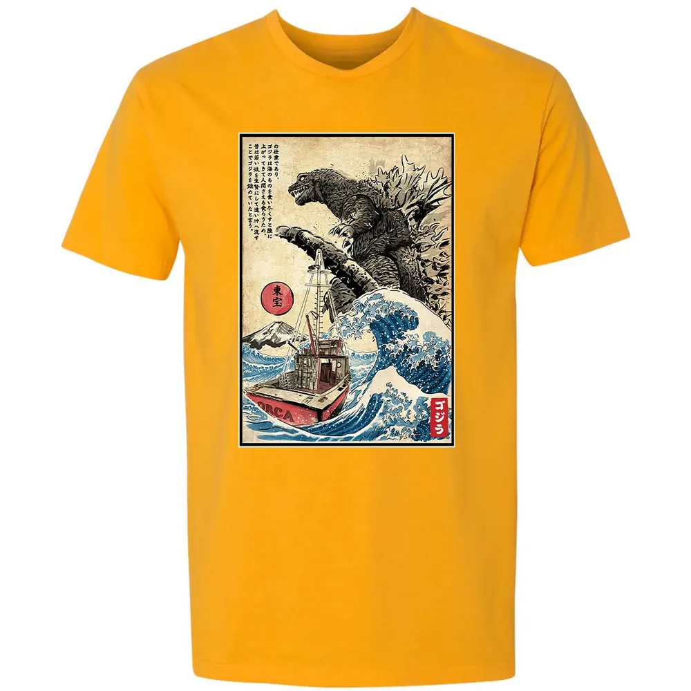 Orca in Japan Woodblock Premium Unisex T-shirt - 11