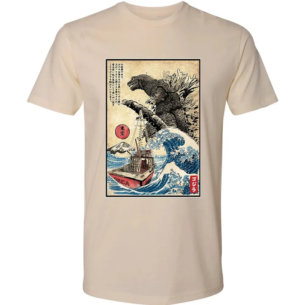 Orca in Japan Woodblock Premium Unisex T-shirt - 13
