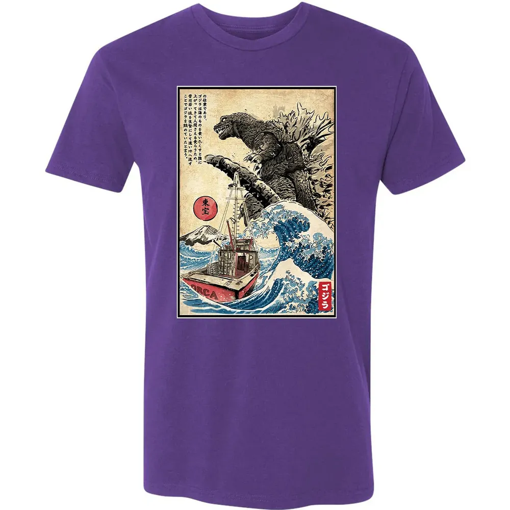 Orca in Japan Woodblock Premium Unisex T-shirt - 7