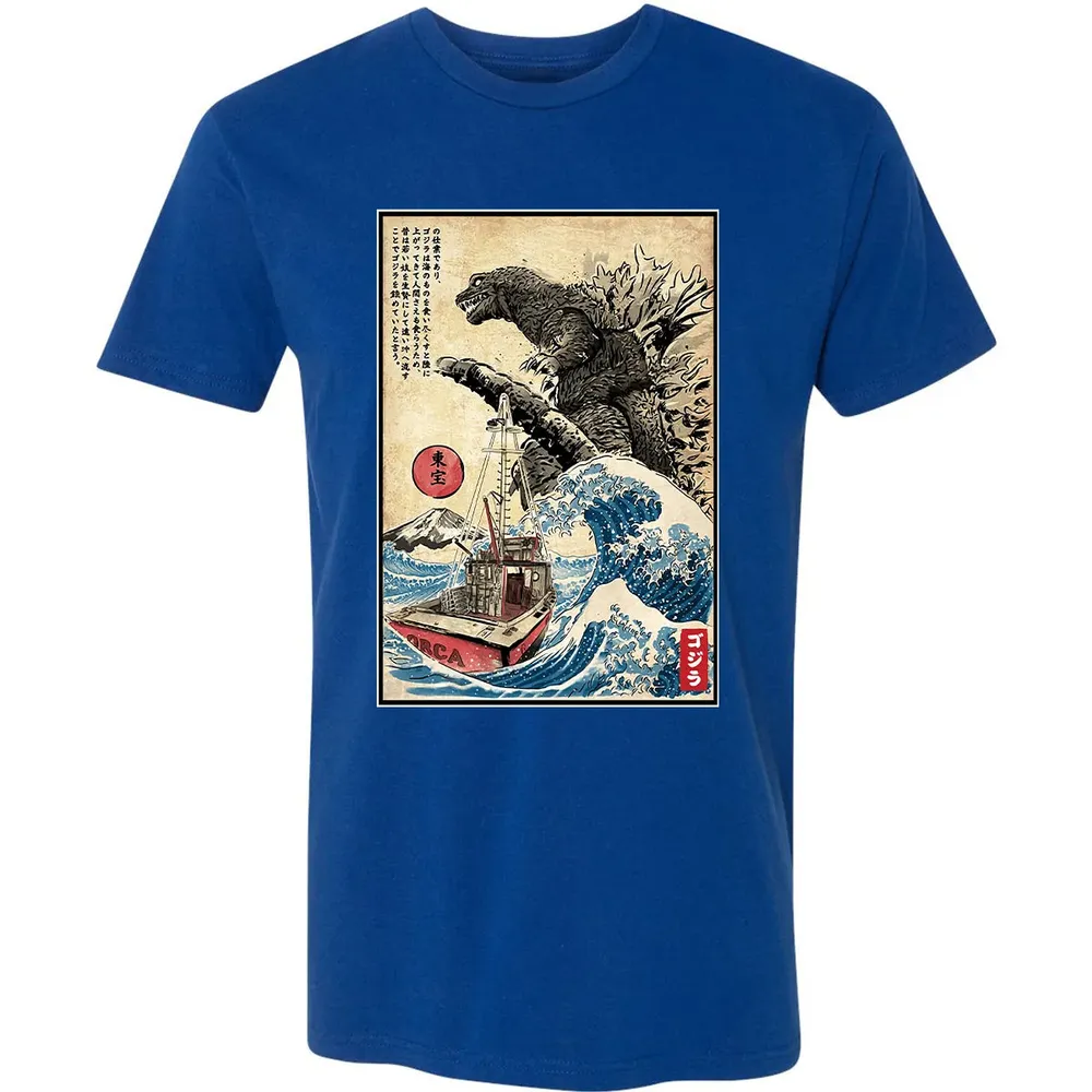 Orca in Japan Woodblock Premium Unisex T-shirt - 10