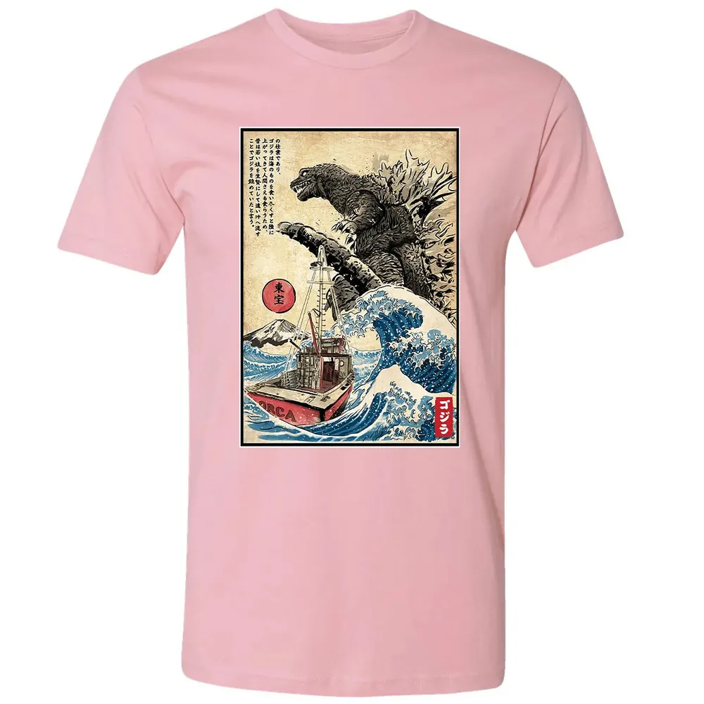 Orca in Japan Woodblock Premium Unisex T-shirt - 3