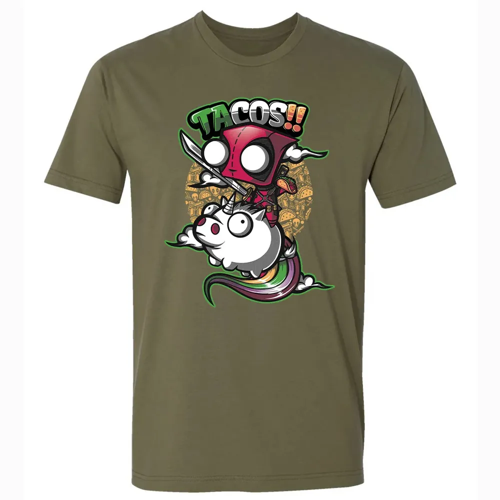 Tacos and Unicorn Premium Unisex T-shirt - 5