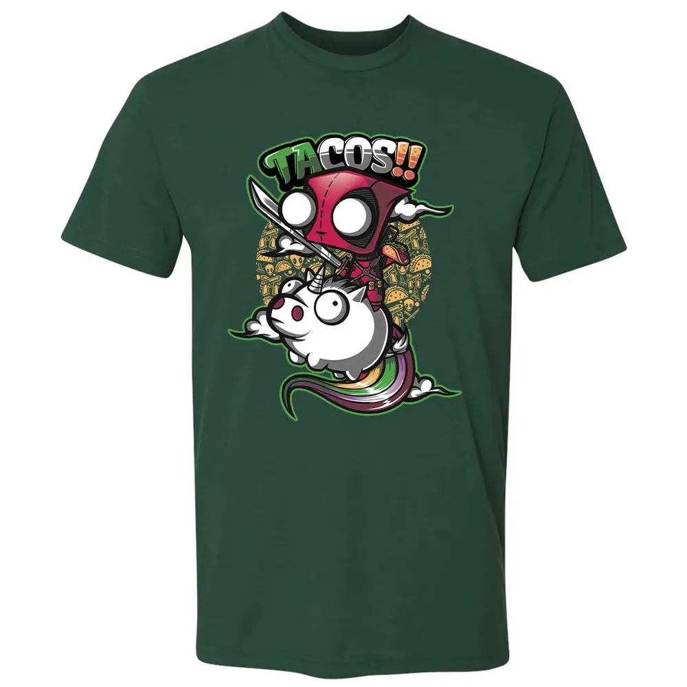 Tacos and Unicorn Premium Unisex T-shirt - 12