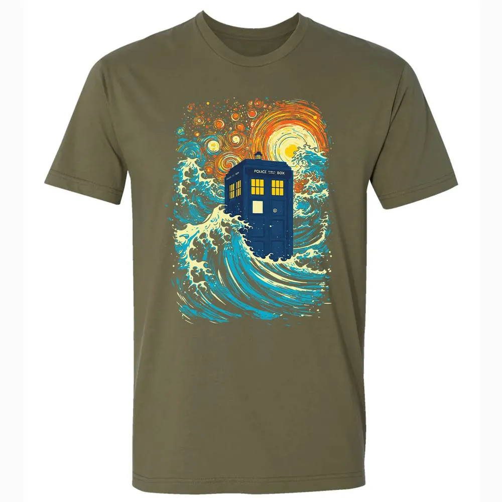 Starry Wave Blue Box Premium Unisex T-shirt - 5