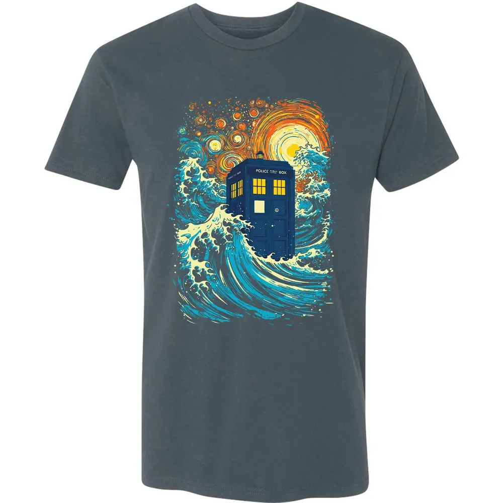 Starry Wave Blue Box Premium Unisex T-shirt - 14