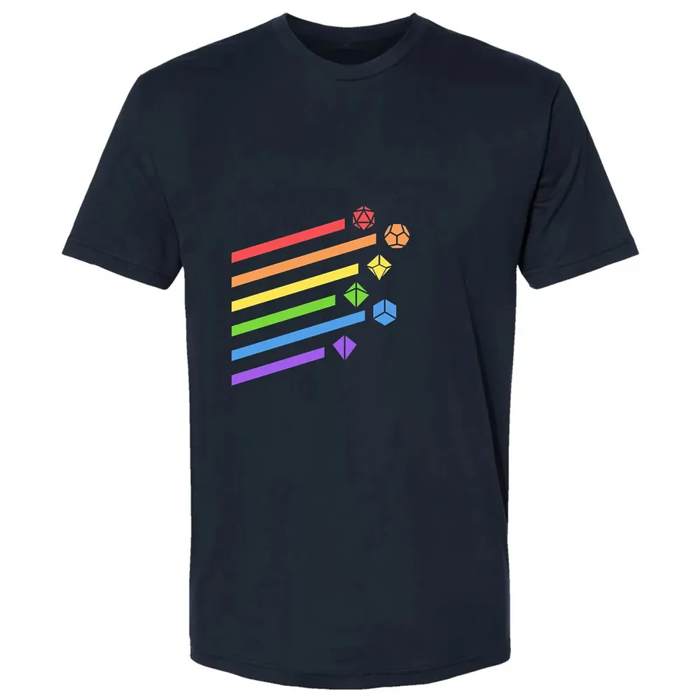 Rainbow Dice Set Premium Unisex T-shirt - 2